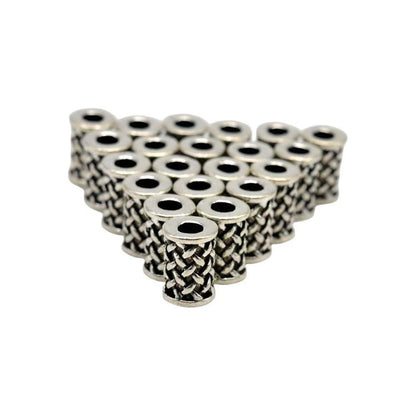 Dreamfix Large Hole TibetanStyle Silver Hair Beads 12pcs - gtwtoporld.com