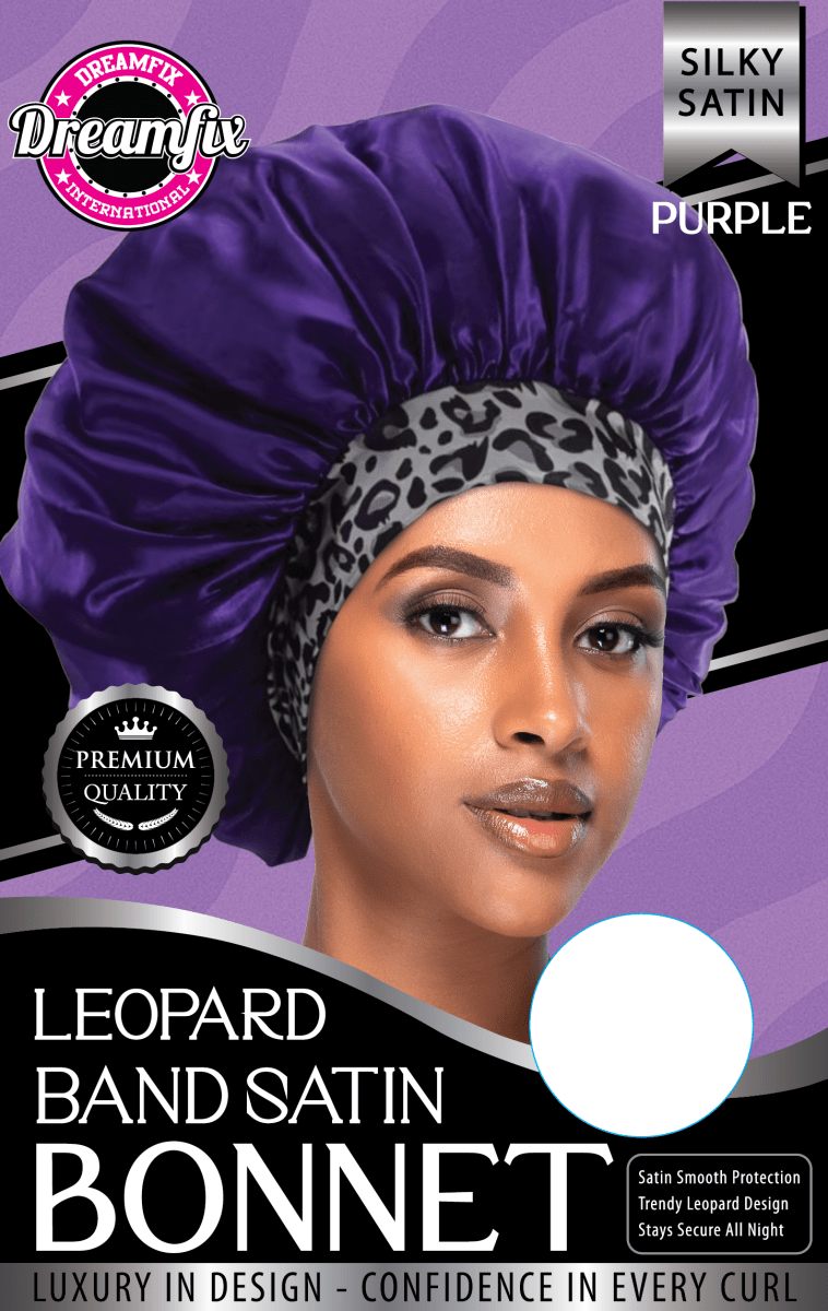 Dreamfix Leopard Band Satin Bonnet - gtwtoporld.com
