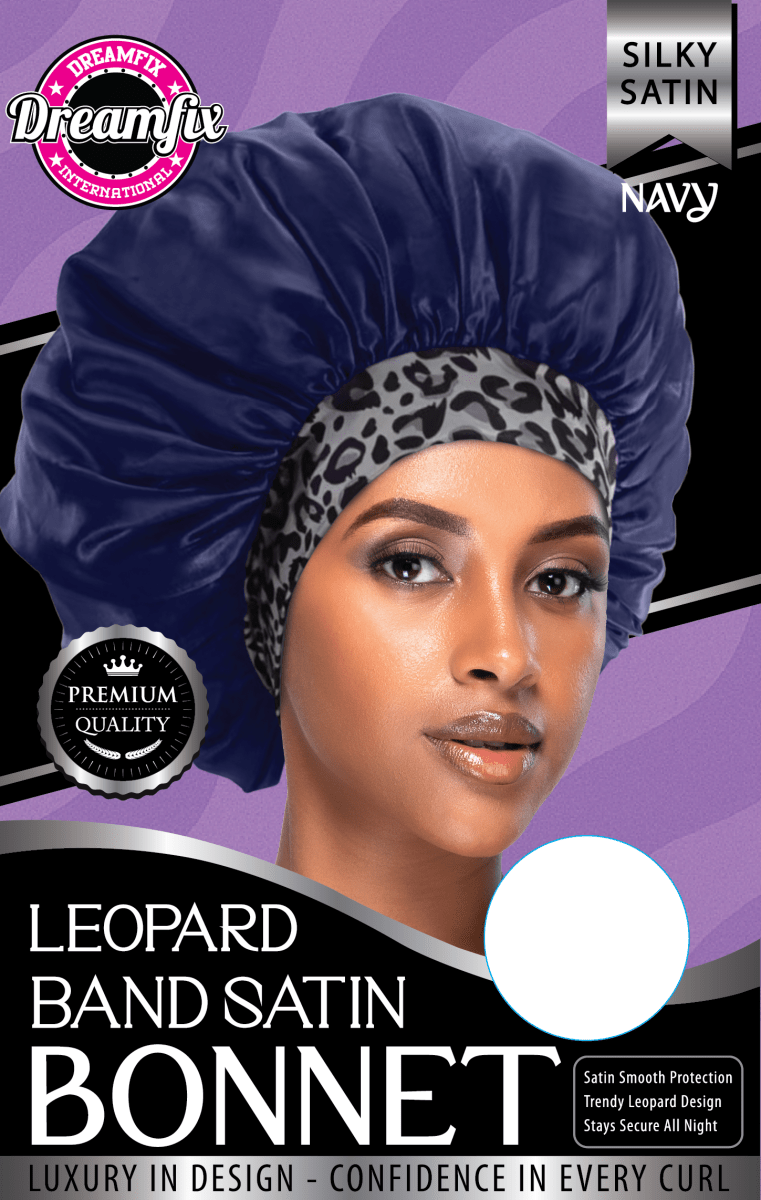 Dreamfix Leopard Band Satin Bonnet - gtwtoporld.com