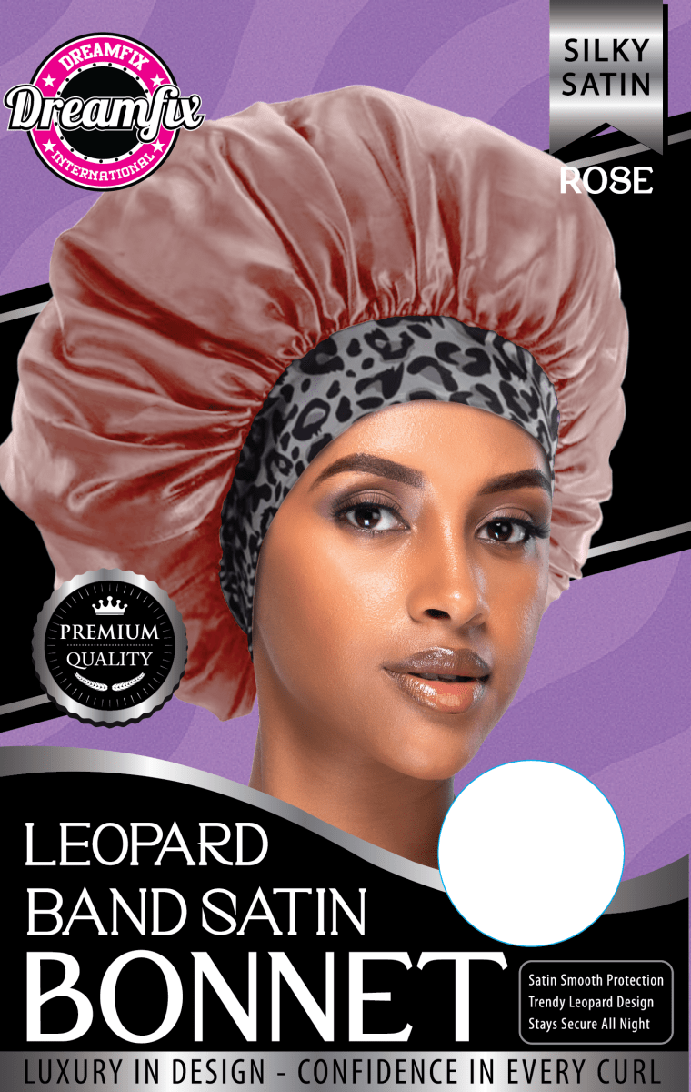 Dreamfix Leopard Band Satin Bonnet - gtwtoporld.com