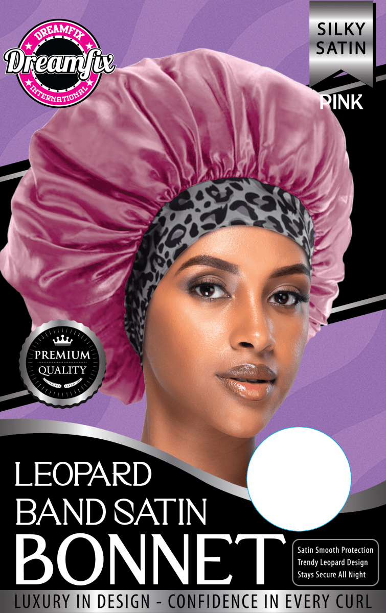 Dreamfix Leopard Band Satin Bonnet - gtwtoporld.com