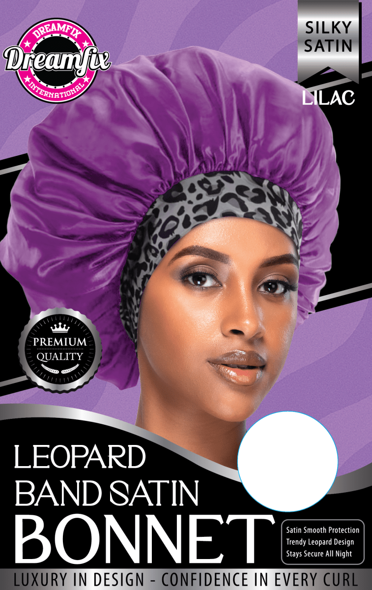 Dreamfix Leopard Band Satin Bonnet - gtwtoporld.com
