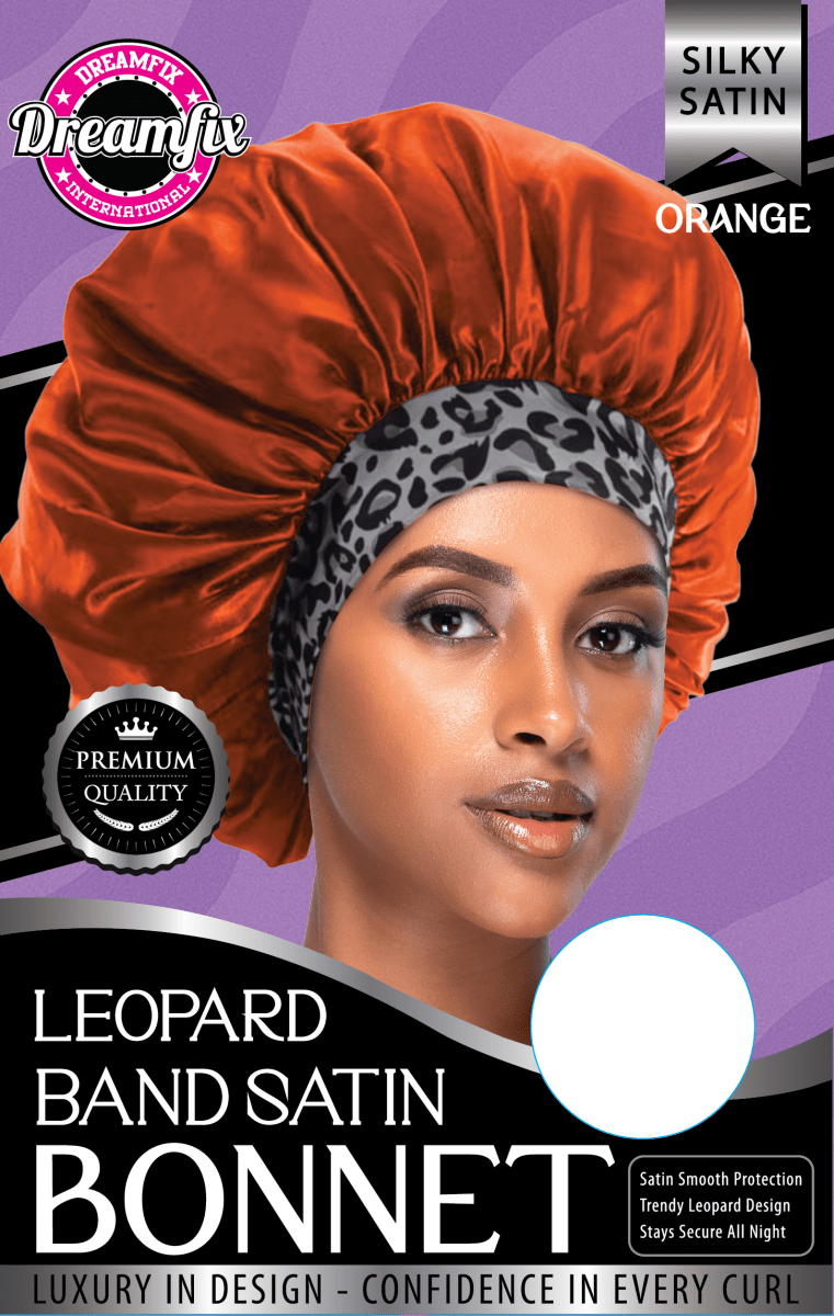 Dreamfix Leopard Band Satin Bonnet - gtwtoporld.com