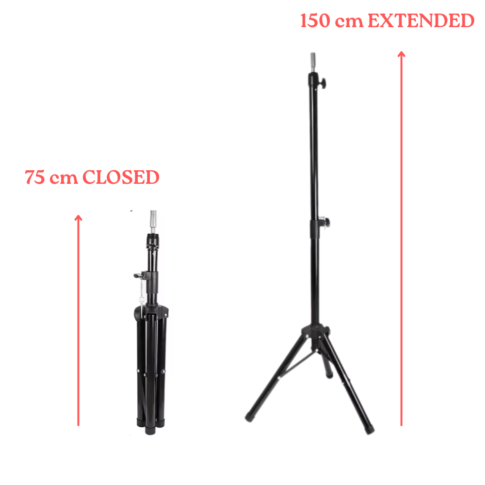 Dreamfix Mannequin Head Tripod Stand (Black) - gtwtoporld.com