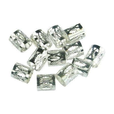 Dreamfix Metal Hair Beads Silver 12pcs   - gtwtoporld.com