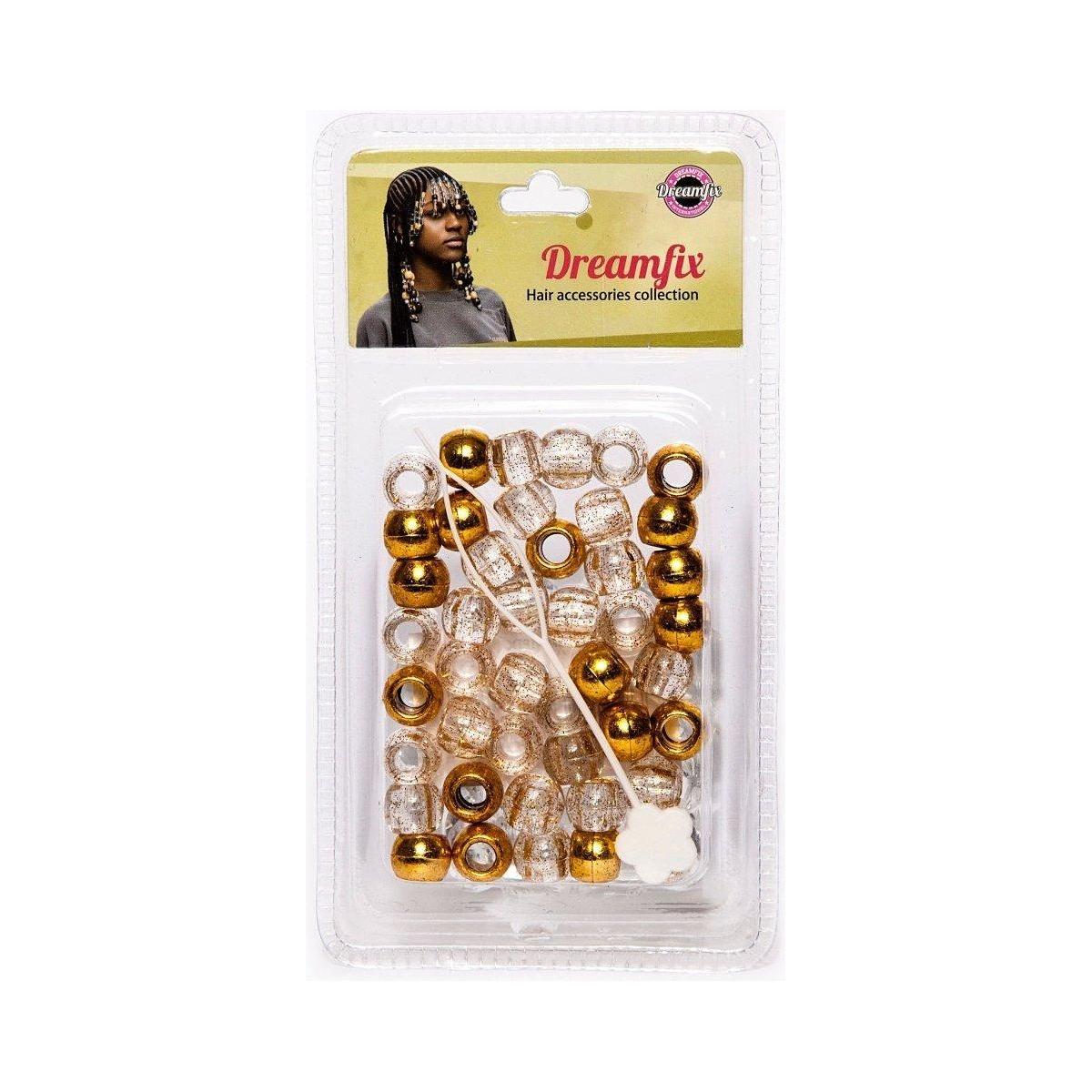 Dreamfix Plastic Hair Beads Double Color For Kids and Transparent - gtwtoporld.com
