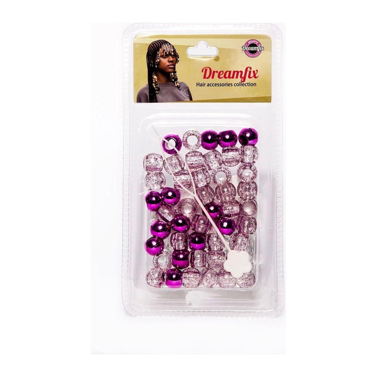 Dreamfix Plastic Hair Beads Double Color For Kids and Transparent - gtwtoporld.com