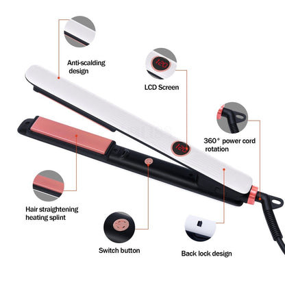 Dreamfix Salon Hair Straightener with LCD Display (White) - gtwtoporld.com