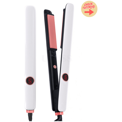 Dreamfix Salon Hair Straightener with LCD Display (White)