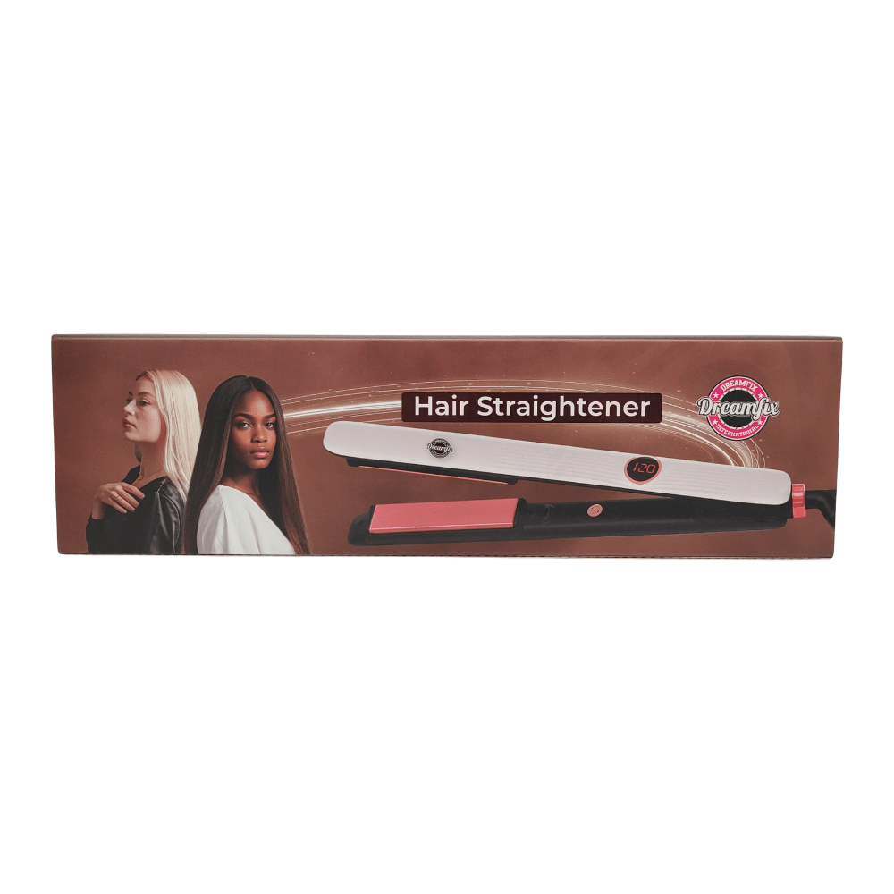 Dreamfix Salon Hair Straightener with LCD Display (White) - gtwtoporld.com