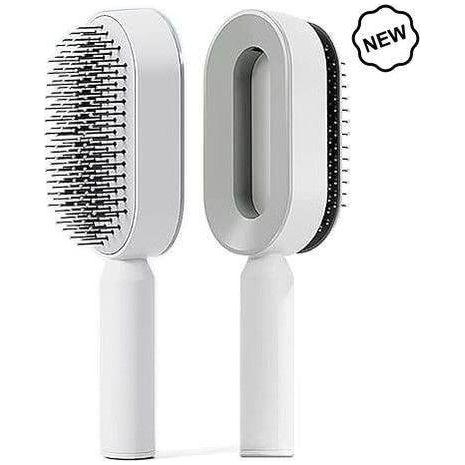Dreamfix Self Cleaning Hair Detangling and Scalp Massager Brushes White/Purple - gtwtoporld.com