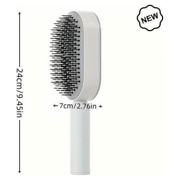 Dreamfix Self Cleaning Hair Detangling and Scalp Massager Brushes White/Purple - gtwtoporld.com