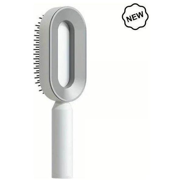 Dreamfix Self Cleaning Hair Detangling and Scalp Massager Brushes White/Purple - gtwtoporld.com