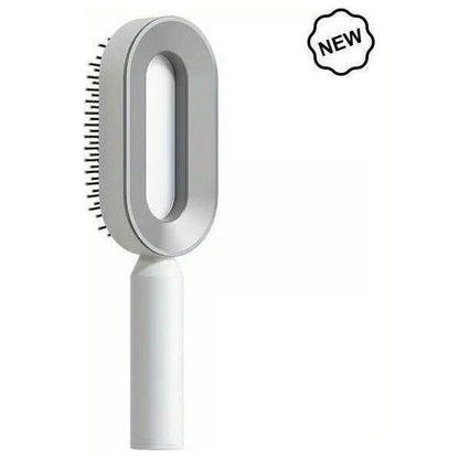 Dreamfix Self Cleaning Hair Detangling and Scalp Massager Brushes White/Purple - gtwtoporld.com