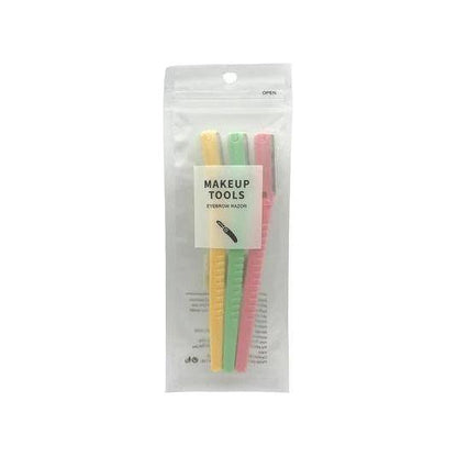 Dreamfix single blade eyebrow razor ABS plastic handle Sweden stainless steel Assorted / Pink 3 pcs - gtwtoporld.com