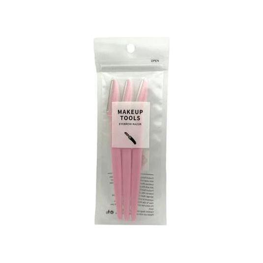 Dreamfix single blade eyebrow razor ABS plastic handle Sweden stainless steel Assorted / Pink 3 pcs - gtwtoporld.com