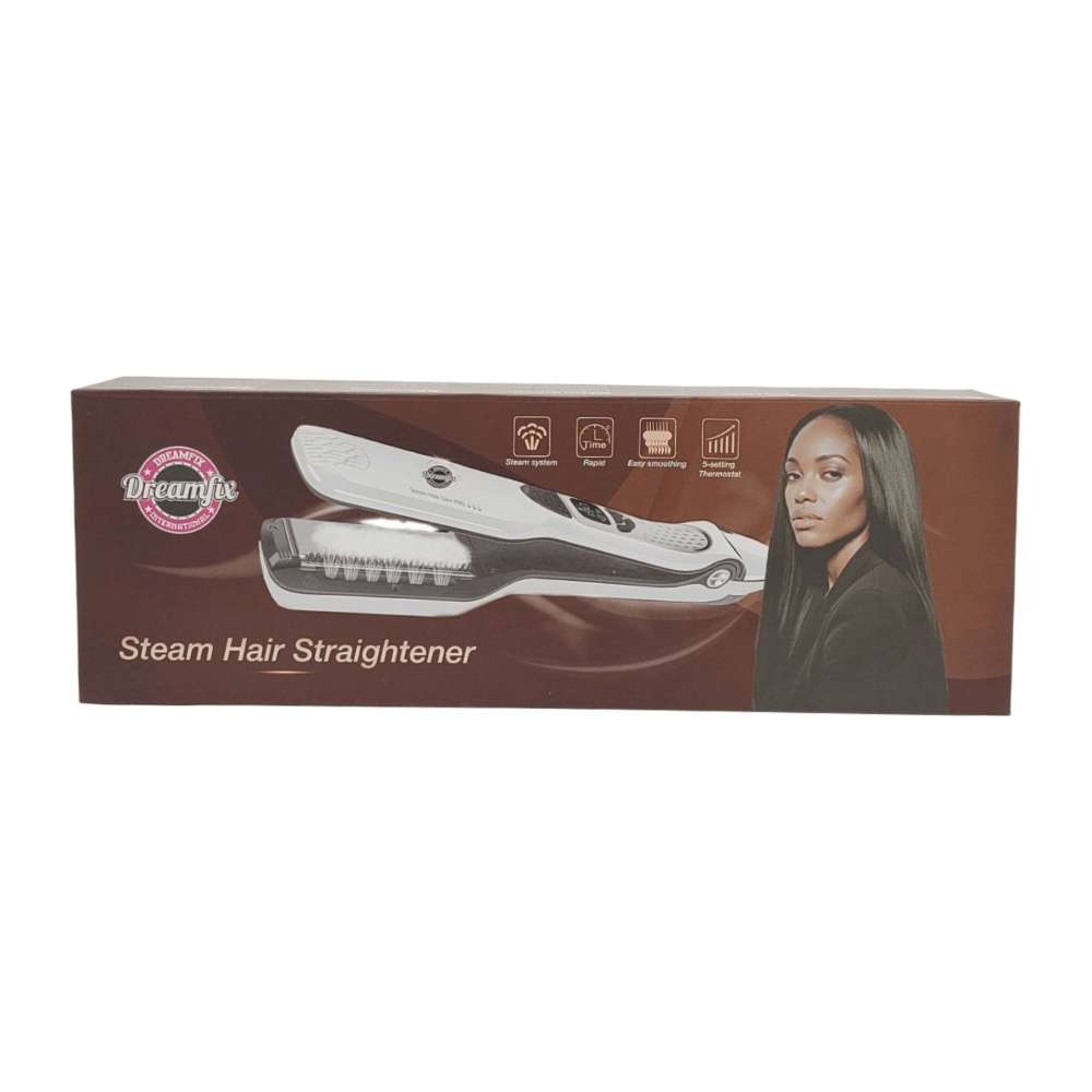 Dreamfix Steam - Infused Nano Brush Straightener (White) - gtwtoporld.com