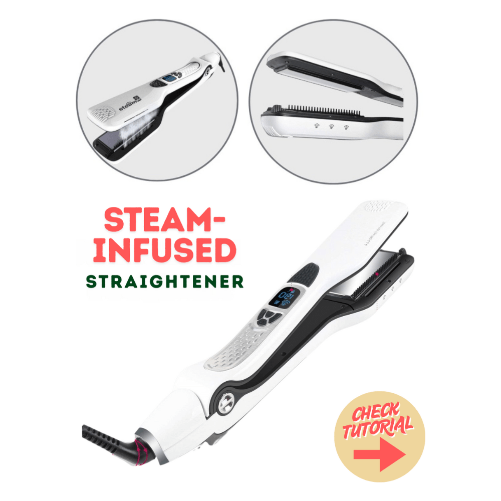 Dreamfix Steam - Infused Nano Brush Straightener (White) - gtwtoporld.com