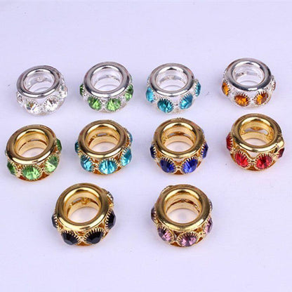 Dreamfix Tibetan Curved Large Hole Braid Hair Beads 12pcs - gtwtoporld.com
