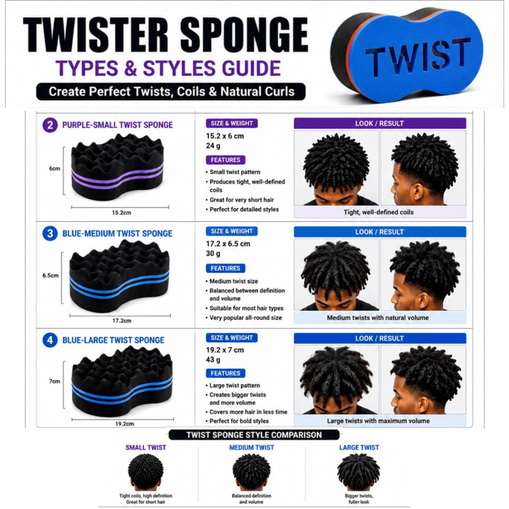 Dreamfix Two-Sided Dreadlocks Foam Twist Sponge (3 sizes) - gtwtoporld.com