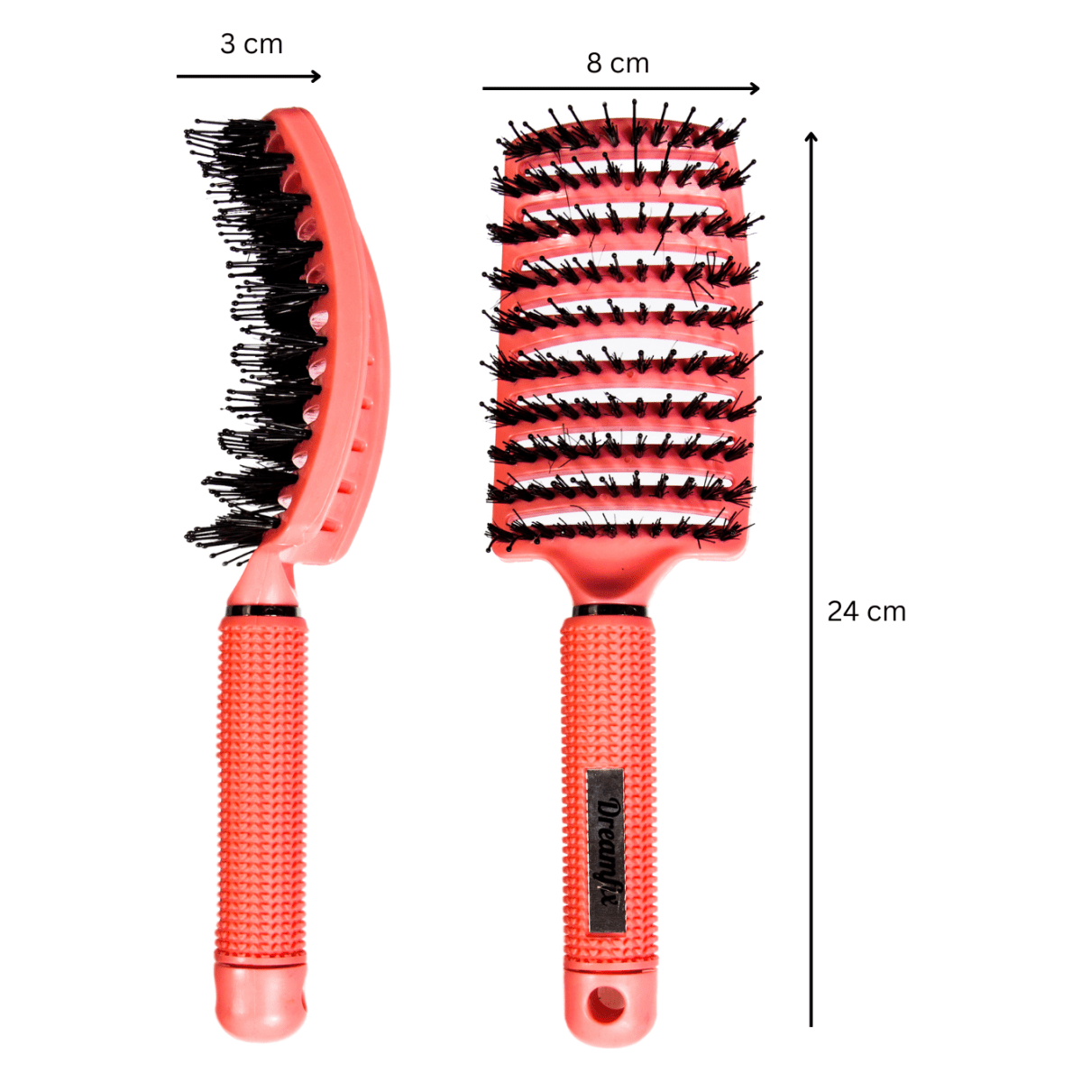 Dreamfix Vent Hair Brush w/Nylon &amp; Boar Bristle Pink - gtwtoporld.com