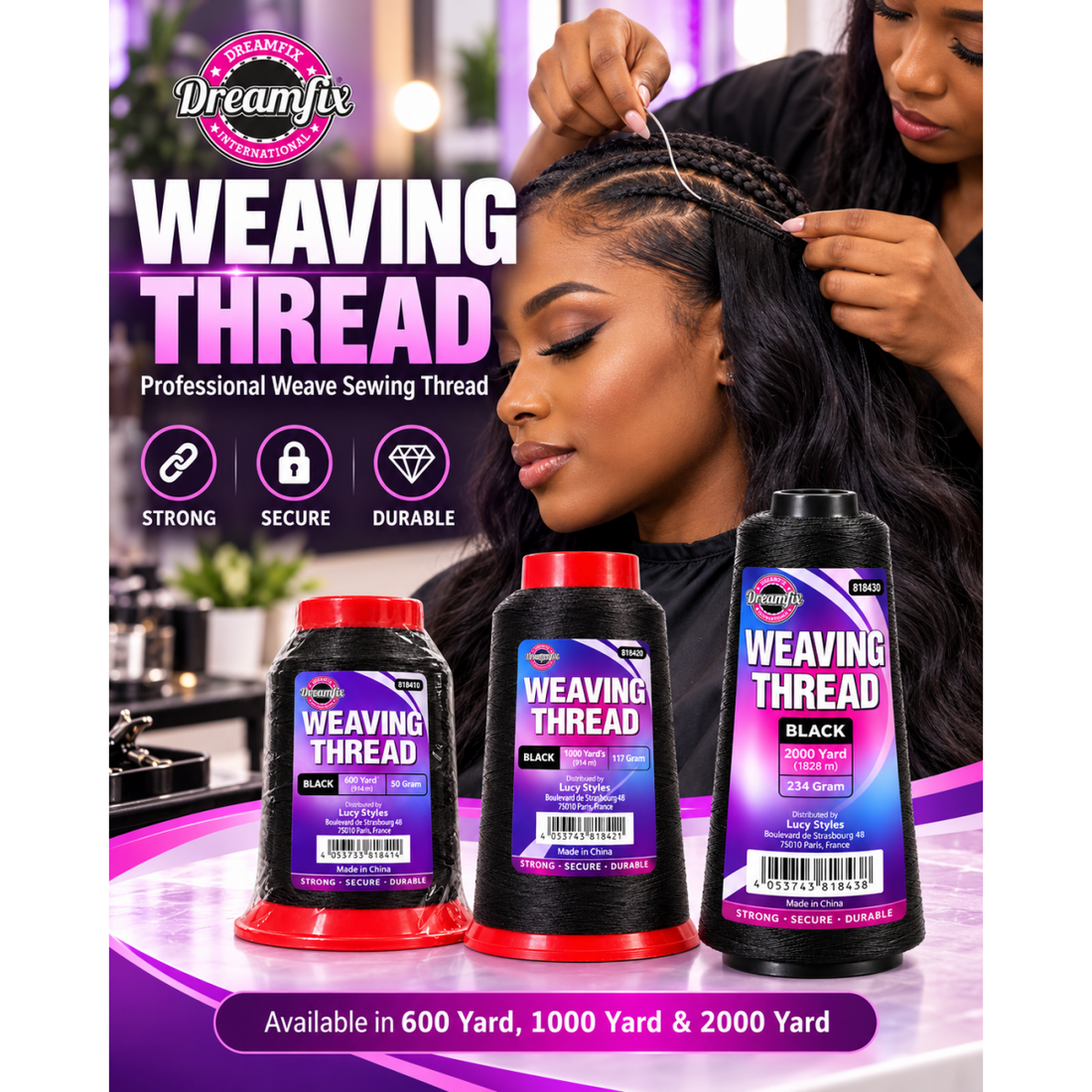 Dreamfix Weaving Thread Black - gtwtoporld.com