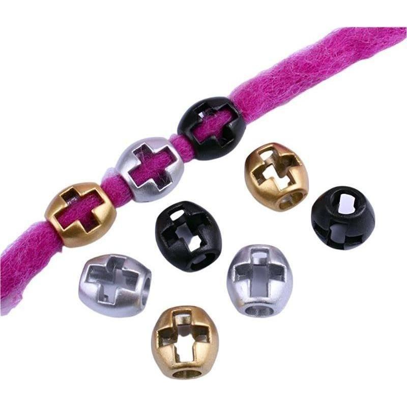 Dreamfix Wholesale 7mm Hole Plastic Dread Beads 24pcs - gtwtoporld.com