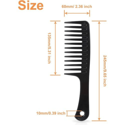 Dreamfix Wide Tooth Comb - black 24.5cm - gtwtoporld.com