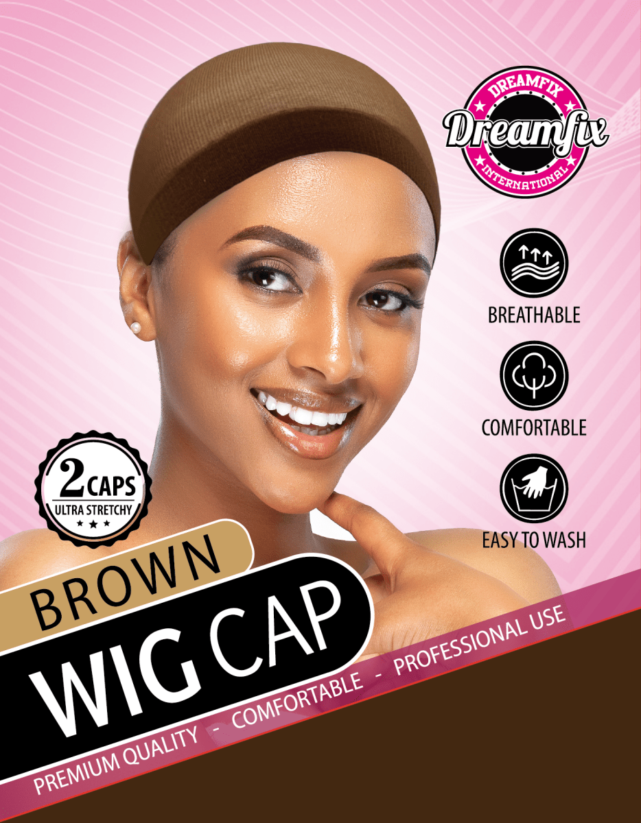 Dreamfix Wig Cap 2 pieces Per Pack Black/Brown/Dark Brown/Blond/Cream - gtwtoporld.com