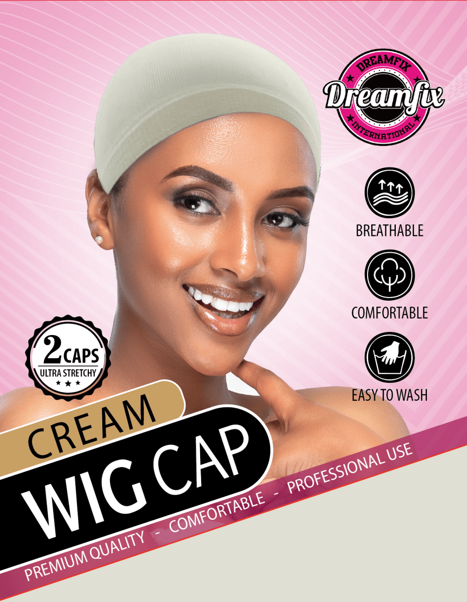 Dreamfix Wig Cap 2 pieces Per Pack Black/Brown/Dark Brown/Blond/Cream - gtwtoporld.com