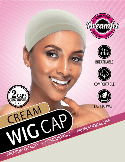 Dreamfix Wig Cap 2 pieces Per Pack Black/Brown/Dark Brown/Blond/Cream - gtwtoporld.com