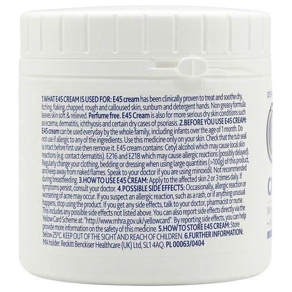 E45 Dermatological Cream Treatment for Dry Skin 350g - gtwtoporld.com