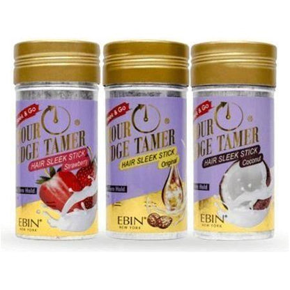 Ebin New York 24 Hour Edge Tamer Sleek Hair Wax Stick Original/Coconut/Strawberry 80ml - gtwtoporld.com