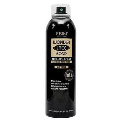 Ebin New York Wonder Lace Bond Adhesive Spray Extreme Firm Hold Supreme 420/180/80 ml - gtwtoporld.com