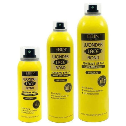 Ebin New York Wonder Lace Bond Extra Mega Hold Spray 420/180/80 ml - gtwtoporld.com