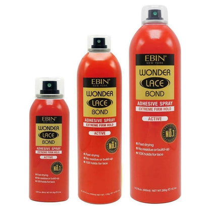 Ebin New York Wonder Lace Bond Extreme Firm Hold Spray Active 420/180/80 ml - gtwtoporld.com