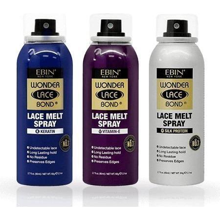 Ebin New York Wonder Lace Bond Lace Melt Spray Silk Protein/Keratin/Vitamin E 80ml - gtwtoporld.com