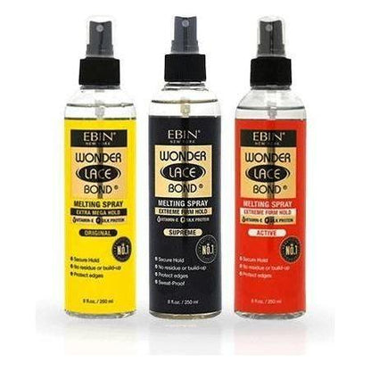 Ebin New York Wonder Lace Bond Melting Spray Active/Supreme/Original 250 ml / 100 ml - gtwtoporld.com