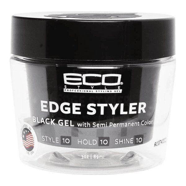 Eco Style - Edge Styler Black Gel With Semi Permanent Color 3 oz - gtwtoporld.com