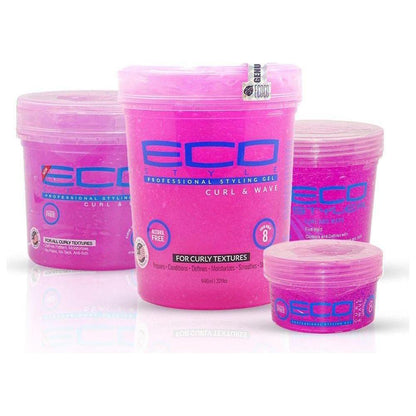 Eco Styler Pink Curl &amp; Wave Firm Hold Styling Gel 32oz/24oz/8oz/16oz/5LB - gtwtoporld.com