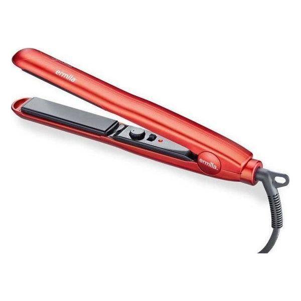 ermila Ceramic Flat Iron red Adjustable temperature control from 150°C - 230°C W - gtwtoporld.com