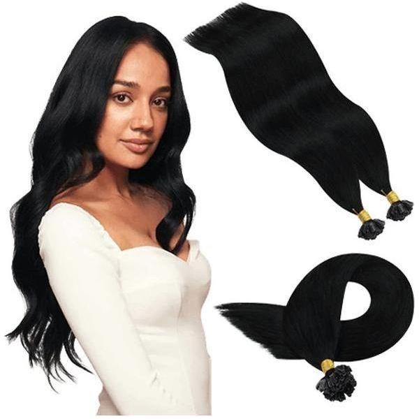Extensions with Keratin U - Bondings 20"/50cm Human Hair, Echthaar Strähnen - gtwtoporld.com