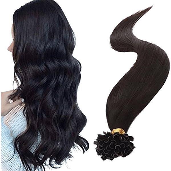 Extensions with Keratin U - Bondings 20"/50cm Human Hair, Echthaar Strähnen - gtwtoporld.com