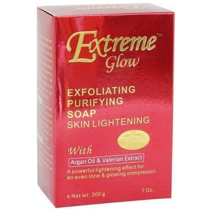 Extreme Glow Exfoliating Purifying Soap Skin Lightening with Argan Oil &amp; Valeria - gtwtoporld.com