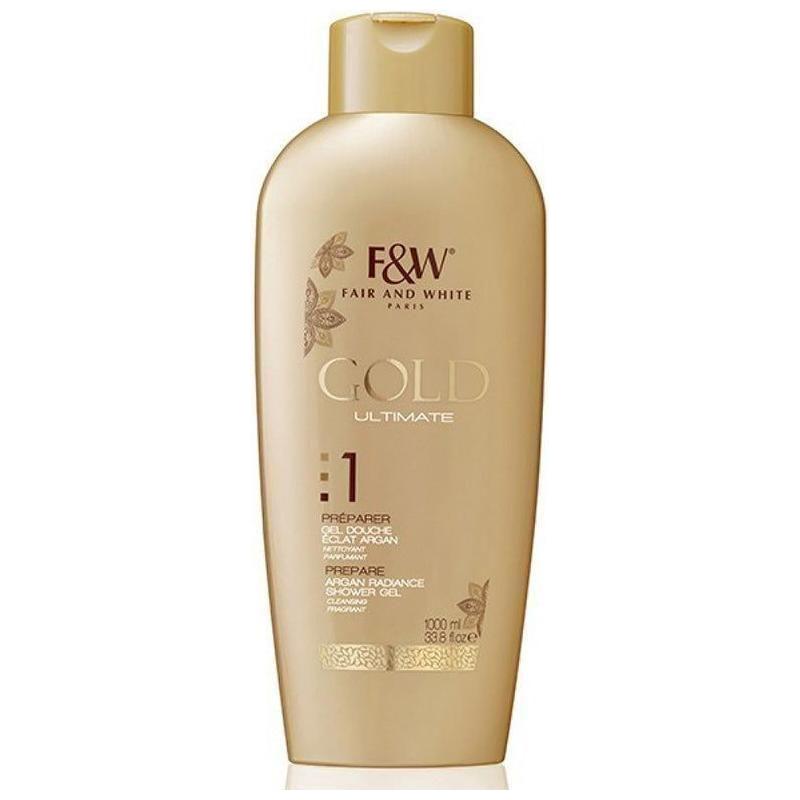 Fair &amp; White Gold Ultimate Argan Radiance Shower Gel 1000ml - gtwtoporld.com
