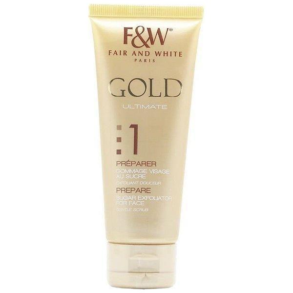 Fair &amp; White GOLD Ultimate Prepare Sugar Exfoliator for Face 75ml - gtwtoporld.com