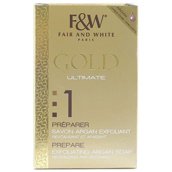Fair &amp; White Gold Ultimate Preparer Exfoliating Argan Soap 200g - gtwtoporld.com