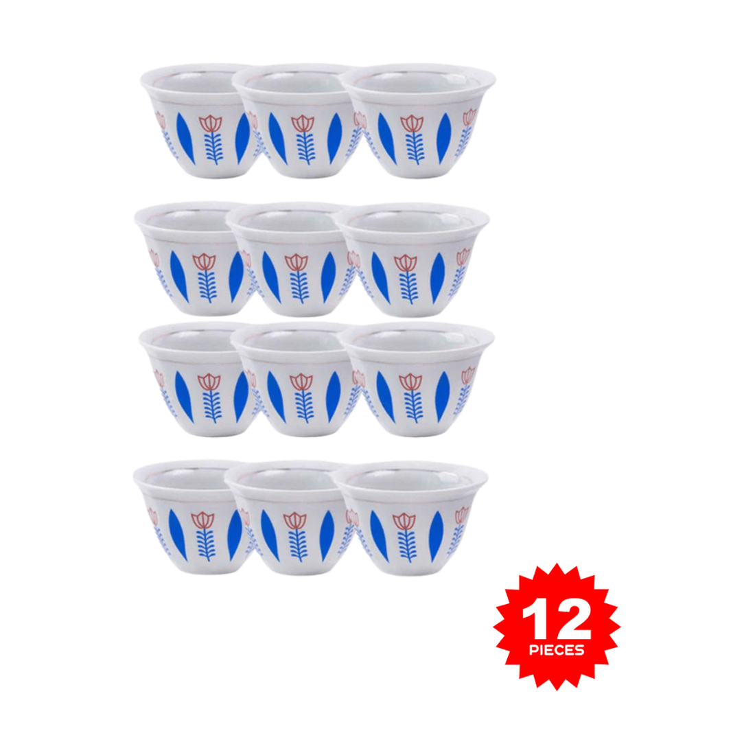 Habesha Shewhat 12pcs wave cup 90ml cawa blue/red/green - gtwtoporld.com