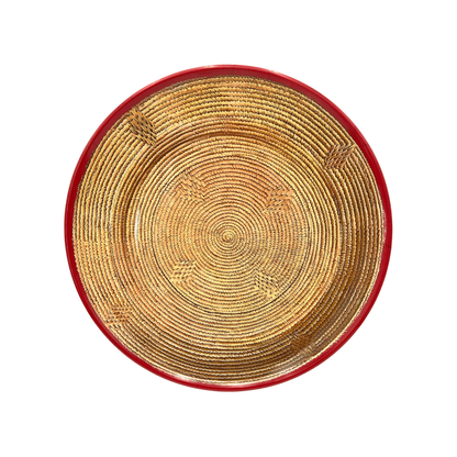Habesha Shewhat Melamine platter tray 16inch A3 Traditional Plain/Geometric Motifs/Pattern - gtwtoporld.com