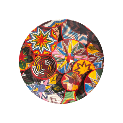 Habesha Shewhat Melamine platter tray 16inch A3 Traditional Plain/Geometric Motifs/Pattern - gtwtoporld.com